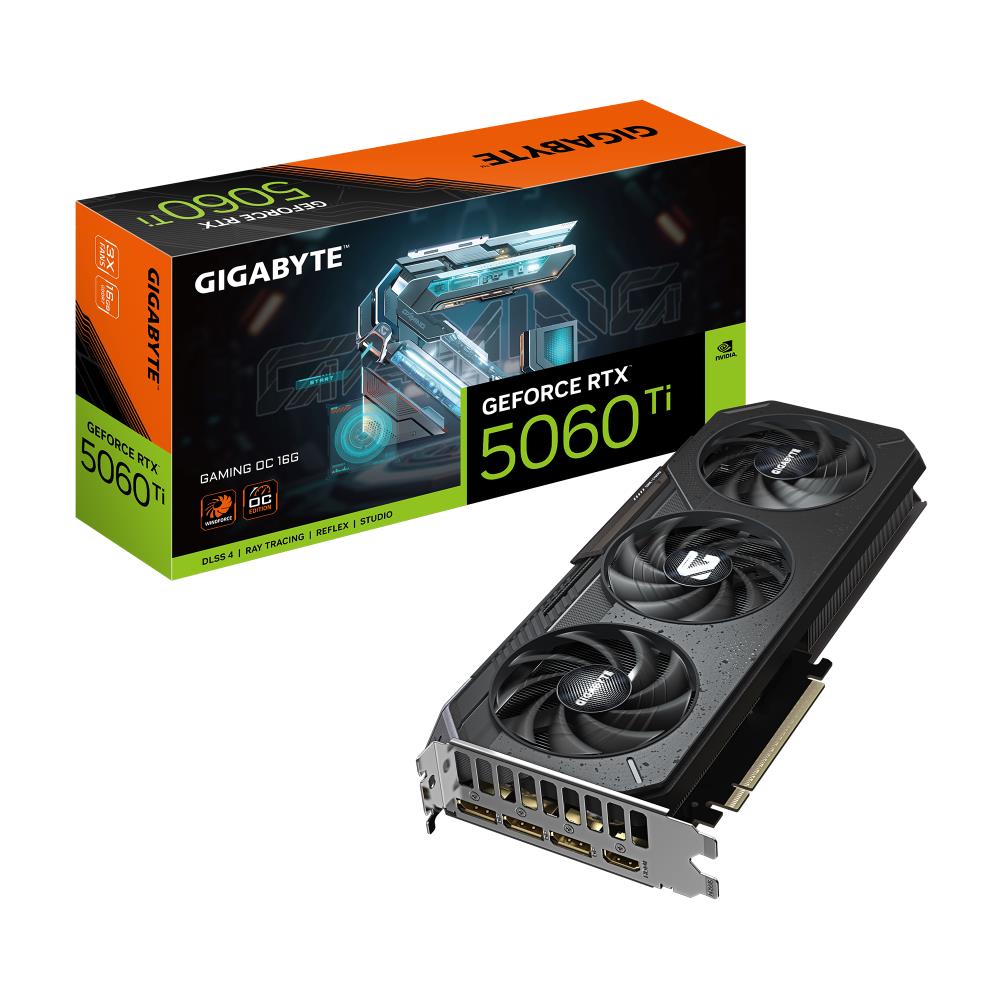 graphics-cardgigabytenvidia-geforce-rtx-5060-ti16-gbgddr7128-bitpcie-50-16xgpu-2647-mhztriple-slot-heatpipe1xhdmi3xdisplayportn506tgamingoc-16gd10-0