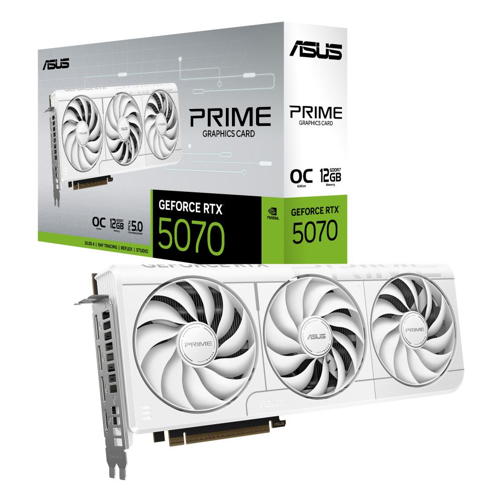 graphics-cardasusnvidia-geforce-rtx-507012-gbgddr7192-bittriple-slot-fansink1xhdmi3xdisplayportprime-rtx5070-o12g-white-0