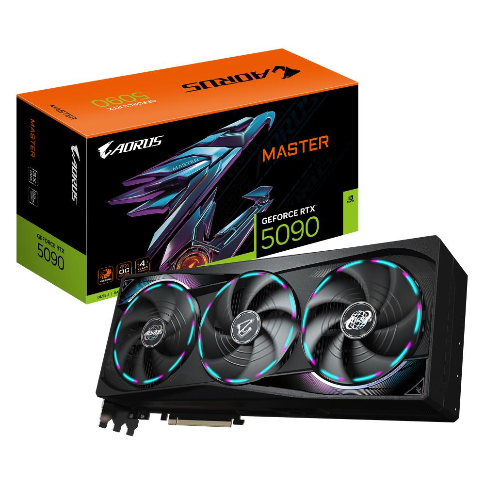 graphics-cardgigabytenvidia-geforce-rtx-509032-gbgddr7512-bitpcie-50-16xgpu-2655-mhztriple-slot-fansink1xhdmi3xdisplayportn5090aorusm-32gd-0